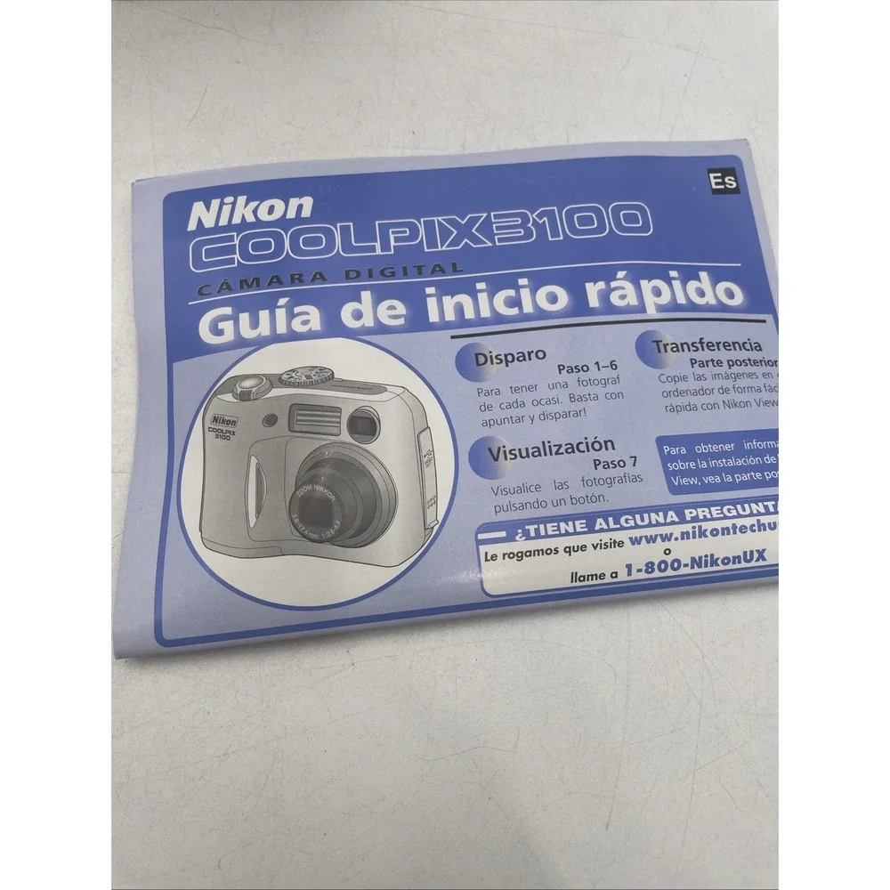 Nikon COOLPIX 3100 3.2MP Digital Camera 3X Zoom+Battery+Memory Card+Manuals-READ